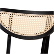 Pemberly Row Cream Fabric and Black Finished Wood 5-Piece Dining Set