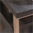Pemberly Row Contemporary Engineered Wood L-Desk in Blade Walnut