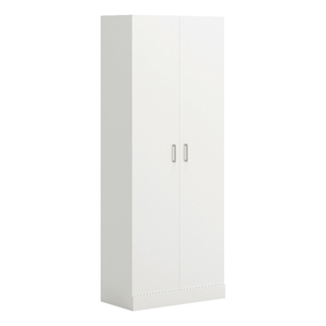 Pemberly Row Engineered Wood Storage Cabinet in White Finish