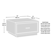 Pemberly Row Engineered Wood Coffee Table in Ashen Oak Finish