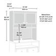 Pemberly Row Engineered Wood Storage Hutch in Mystic Oak Finish