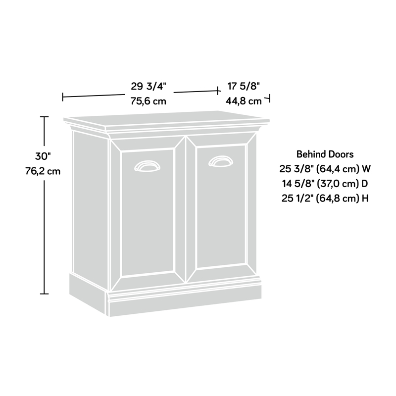 Pemberly Row Engineered Wood Utility Stand in Pebble Pine Finish