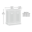 Pemberly Row Engineered Wood Utility Stand in Pebble Pine Finish