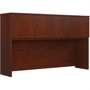 Pemberly Row Engineered Wood 60&quot x 36&quot Hutch in Classic Cherry