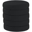Pemberly Row Modern / Contemporary Black Boucle Fabric Ottoman/Stool