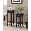 Pemberley Row Wood Espresso Plant Stand Rectangular Bottom Shelf 32