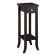 Pemberley Row Wood Espresso Plant Stand Rectangular Bottom Shelf 32