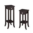 Pemberley Row Wood Espresso Plant Stand Rectangular Bottom Shelf 32