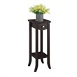 Pemberley Row Wood Espresso Plant Stand Rectangular Bottom Shelf 32