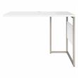 Pemberly Row 42W x 24D Desk Return/Bridge in White - Engineered Wood