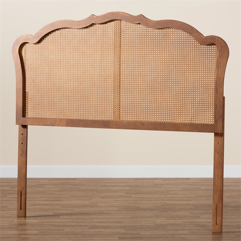 Pemberley Row Wood Ash Walnut Queen Size Headboard Rectangular Adjustable Unassembled