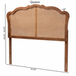 Pemberley Row Wood Ash Walnut Queen Size Headboard Rectangular Adjustable Unassembled