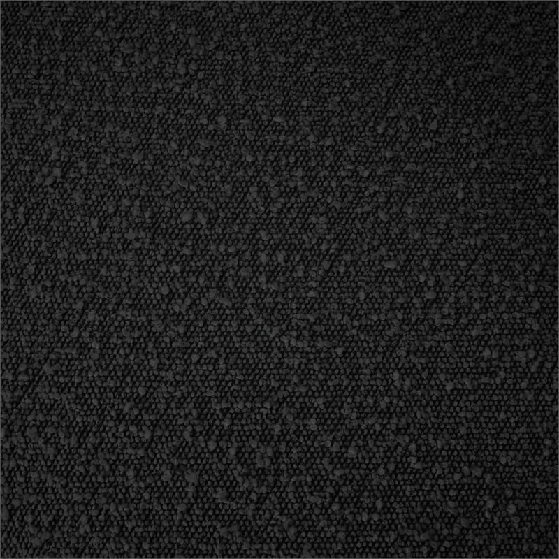 Pemberly Row Modern / Contemporary Black Boucle Fabric King Bed