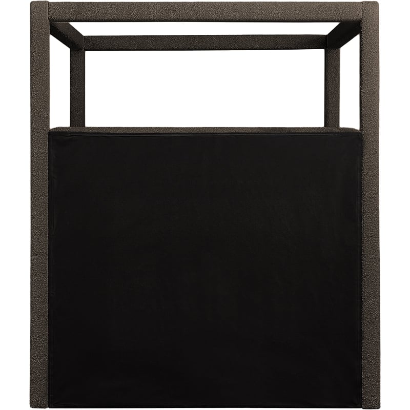 Pemberly Row Modern / Contemporary Brown Boucle Fabric King Bed