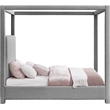Pemberly Row Modern / Contemporary Grey Boucle Fabric King Bed