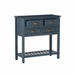 Pemberley Row Wood Dark Teal Console Rectangular Vintage Charm 31.75