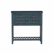Pemberley Row Wood Dark Teal Console Rectangular Vintage Charm 31.75
