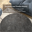Pemberly Row Contemporary Round Modern Metal Coffee Table in Black