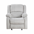 Pemberly Row Upholstered Glider Manual Recliner Chair in Gray