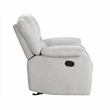 Pemberly Row Upholstered Glider Manual Recliner Chair in Gray