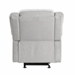 Pemberly Row Upholstered Glider Manual Recliner Chair in Gray