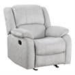 Pemberly Row Upholstered Glider Manual Recliner Chair in Gray