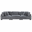 Pemberly Row Modern / Contemporary CorduUpholstered Sofa in Gray