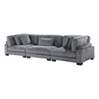 Pemberly Row Modern / Contemporary CorduUpholstered Sofa in Gray