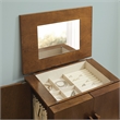 Pemberley Row MDF Brown Jewelry Armoire Rectangular Flip Top 38