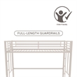 Pemberly Row Modern / Contemporary Twin Metal Loft Bed in Off White