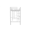Pemberly Row Modern / Contemporary Twin Metal Loft Bed in Off White