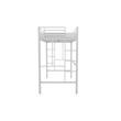 Pemberly Row Modern / Contemporary Twin Metal Loft Bed in Off White