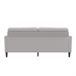 Pemberley Row Linen Light Gray Sofa Rectangular 74