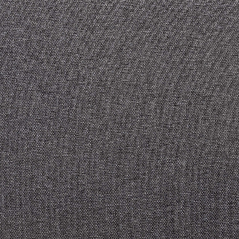 Pemberly Row Fabric/Wood Full Size Platform Bed in Dark Gray/Brown
