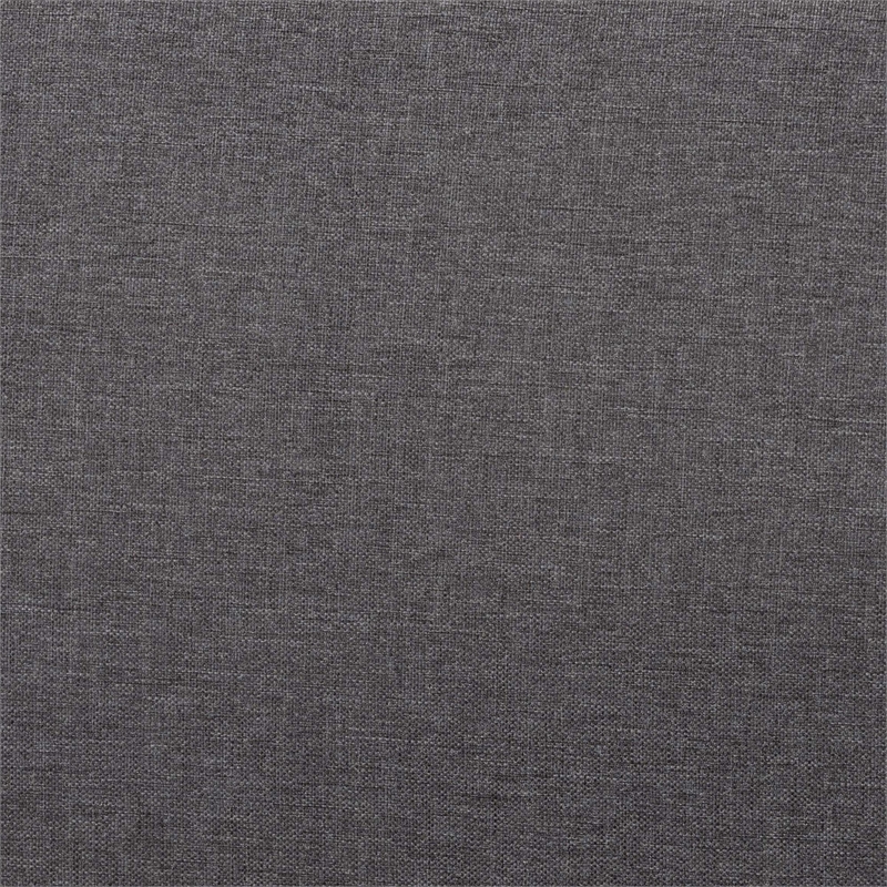 Pemberly Row Fabric/Wood Queen Size Platform Bed in Dark Gray/Brown