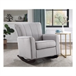 Pemberley Row Upholstered Gray Rocking Chair Rectangular Pocket Coil 35