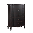 Pemberly Row 5-Drawer Contemporary Wood Chest in Antique Black