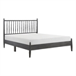 Pemberly Row Contemporary Wood Size Queen Platform Bed in Gray