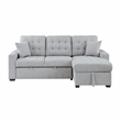 Pemberly Row 2-Piece Fabric Sectional & Right Chaise in Gray