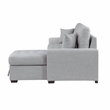 Pemberly Row 2-Piece Fabric Sectional & Right Chaise in Gray