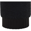 Pemberly Row Contemporary Boucle Fabric Ottoman/Stool in Black