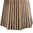 Pemberly Row Round Bamboo End Table in Natural and Dark Brown