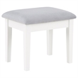 Pemberly Row Contemporary Wood White Vanity Set in White and Gray