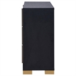 Pemberly Row Contemporary Wood Rectangular Dresser Black and Gold