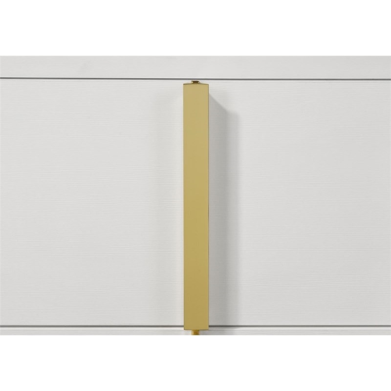 Pemberley Row MDF White and Gold Double Dresser Rectangular 33