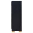 Pemberly Row Contemporary Wood Rectangular Chest in Black and Gold