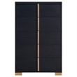 Pemberly Row Contemporary Wood Rectangular Chest in Black and Gold
