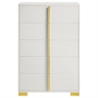 Pemberley Row Wood White and Gold Chest Rectangular 49.5