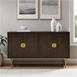 Pemberley Row Particle Board Dark Brown Sideboard Rectangular Adjustable Shelving 54