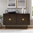 Pemberley Row Particle Board Dark Brown Sideboard Rectangular Adjustable Shelving 54